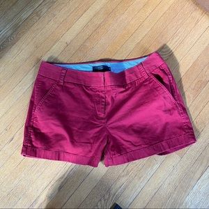 Red Chino shorts